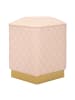 Mauro Ferretti Fünfeckiger Pouf aus Kunstleder, 35 x 35 x 38 cm