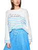 MARC CAIN SPORTS  Gestreiftes Sweatshirt in white