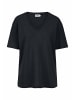 Hessnatur Hessnatur T-Shirt Oversize aus Leinen und Bio-Baumwolle in schwarz