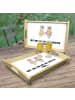 Mr. & Mrs. Panda Holztablett Faultier Pärchen mit Spruch in Weiß
