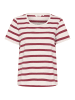 Cream T-shirt CRLarsa Regular fit in Red Melange Stripe