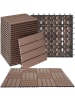 tectake Terrassenfliesen Tegulas 31 x 31 x 2,2 cm, braun