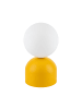 Licht-Erlebnisse Tischlampe Ø 12 x (H)21 cm in Gelb WeißGelb Weiß
