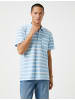 KOTON T-shirt in Blau Gestreift