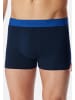 Schiesser Retro Short / Pant 95/5 Cotton in Dunkelblau / orange / beige