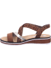 rieker Keilsandalen in noisette/gold/leo