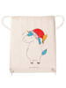 Mr. & Mrs. Panda Turnbeutel Einhorn Weihnachtsmann ohne Spruch in Creme