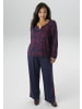 Aniston PLUS Langarmshirt in marine-bordeaux