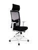 KADIMA DESIGN Bürostuhl Ergonomisch Textil | Modern Weiß Schwarz