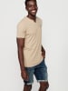 KOROSHI Kurzarm T-Shirt in beige