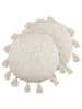 Beliani 2er-Set Dekokissen MADIA in Beige