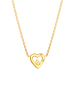 Elli DIAMONDS  Halskette 925 Sterling Silber Herz in Gold