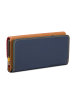 MYWALIT Tri-fold Zip Wallet Geldbörse Leder 17 cm bosco