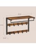 VASAGLE Wandgarderobe Barnet-old in Vintagebraun - (B)65 x (H)42 x (T)30 cm