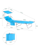 SoBuy Sonnenliege in Blau - (B)195 x (H)90 x (T)63cm