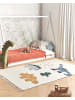Beliani Kinderteppich GHARTA in Beige/Grau - (W) 200 x (L) 140 cm