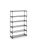 relaxdays Blumenregal in Schwarz - (B)91 x (H)174 x (T)28 cm
