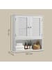 VASAGLE Hängeschrank Saggio in Weiß - (B)60 x (H)70 x (T)20 cm