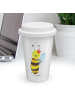 Mr. & Mrs. Panda Becher Kaffee Biene Happy ohne Spruch in Weiß