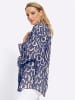 Heine Druckbluse in rauchblau-sand-bedruckt