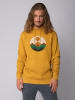 wat? Apparel Sweatshirt Geometric Landscape 2 in Ochre
