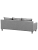 Beliani Ecksofa ELVENES in Grau/Braun - (W) 206 x (H) 69 x (L) 140 cm