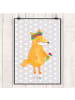 Mr. & Mrs. Panda Print Fuchs Blumen ohne Spruch in Grau Pastell
