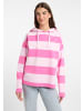 ELBSAND Hoodie  in Magenta Sky + Soft Rose STRIPE