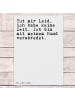 Mr. & Mrs. Panda Postkarte Tut mir Leid, ich... mit Spruch in Weiß