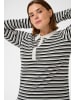 KAFFE curve Poloshirt KCmiana Regular fit in Chalk With Black Deep stripe