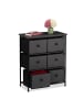 relaxdays Kommode in Grau/ Schwarz - (B)60 x (H)73 x (T)32 cm