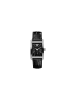 Emporio Armani Uhr silber schwarz Lederarmband AR0144