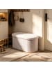 relaxdays Sitzbank in Weiß - (B)76 x (H)38 x (T)38 cm