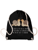 Mr. & Mrs. Panda Tasche Schnecken Liebe mit Spruch in Schwarz