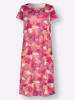 Sieh an! Jersey-Kleid in fuchsia-papaya-bedruckt