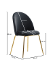 KADIMA DESIGN Design Esszimmerstuhl 2er Set Samt Gepolstert, Küchenstuhl in Schwarz