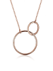 Elli Halskette 925 Sterling Silber Geo, Kreis in Rosegold