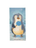 Mr. & Mrs. Panda Saunahandtuch Pinguin Lolli Design ohne Spruch in Weiß