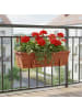 relaxdays 4 x Blumenkastenhalter in Anthrazit