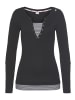 Kangaroos 2-in-1-Shirt in schwarz-weiß