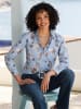 Heine Bluse in bleu-ecru-gestreift