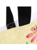 Mr. & Mrs. Panda Henkeltasche Hummel Blume mit Spruch in Gelb Pastell