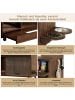 ABRIHOME Katzenkloschrank in Nussbaumfarbe - 100×45.5×67cm