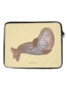 Mr. & Mrs. Panda Laptop Tasche Robbe Lachen ohne Spruch in Gelb Pastell