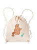 Mr. & Mrs. Panda Gymtasche Katze Wasserglas ohne Spruch in Creme