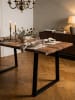 KADIMA DESIGN Esszimmertisch 120x60x76 cm Massivholz / Metall Esstisch