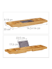 relaxdays Badewannenablage in Natur - (L)74,5-114 cm