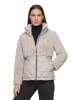 AMBER & JUNE Plüschjacke mit Stehkragen in Hellgrau