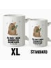 Mr. & Mrs. Panda XL Tasse Bär Lied mit Spruch in Weiß