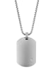 Adeliás Damen Halskette aus Edelstahl mit Strass Steinchen 61 cm in silber